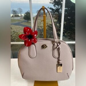 Coach Prince Street Taupe Mini Satchel in Crossgrain Leather NWOT